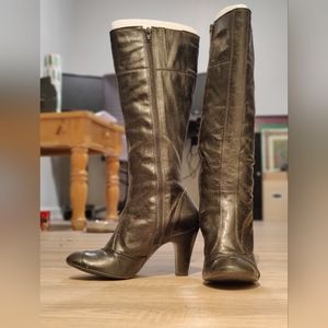 Black knee high boots